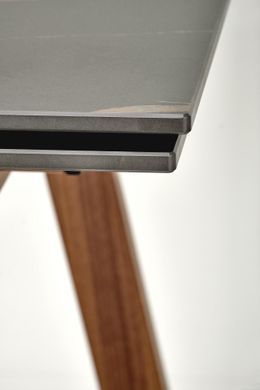 Стол раскладной LOZANO Керамика Halmar 140(200)x82 Эффект Мрамора Черный / Орех фотография