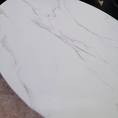 Стіл розкладний TML-655 VETRO 120x120 Білий Мармур фотографія