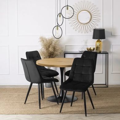 Стул бархатный MEBEL ELITE RIO Velvet, Черный фотография