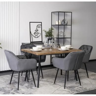 Стул бархатный MEBEL ELITE VIKI Velvet серый фотография