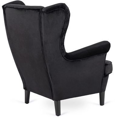 Кресло мягкое бархатное MEBEL ELITE KLARIS 2 Velvet Черный фотография