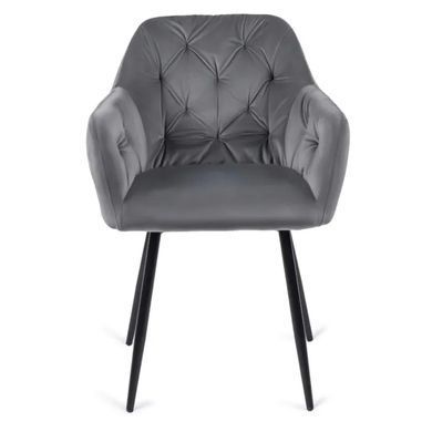 Стул бархатный MEBEL ELITE VIKI Velvet серый фотография