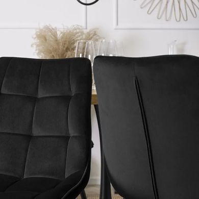 Стул бархатный MEBEL ELITE RIO Velvet, Черный фотография