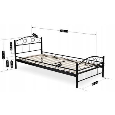 Ліжко металеве GRIFFIN MEBEL ELITE GRIFFIN 90x200 Чорний фотографія