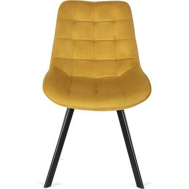 Стілець оксамитовий MEBEL ELITE RICK Velvet Гірчиця фотографія