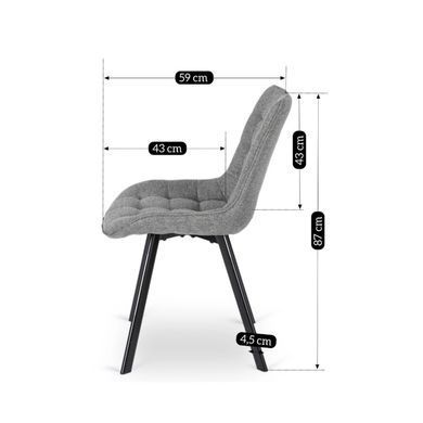 Стул MEBEL ELITE RICK 2 Серый фотография