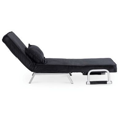 Кресло раскладное MEBEL ELITE BART Velvet&nbsp;Черный фотография