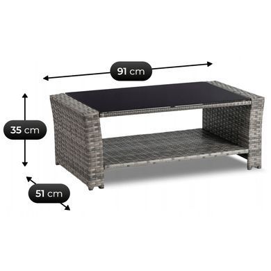 Комплект садових меблів MEBEL ELITE DOVER Сірий