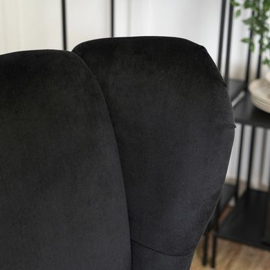 Кресло мягкое бархатное MEBEL ELITE KLARIS 2 Velvet Черный фотография