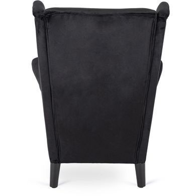 Кресло мягкое бархатное MEBEL ELITE KLARIS 2 Velvet Черный фотография