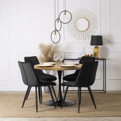 Стул бархатный MEBEL ELITE RIO Velvet, Черный фотография