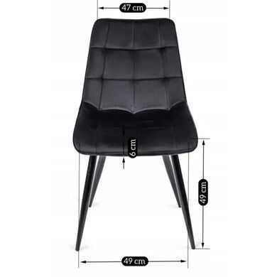 Стул бархатный MEBEL ELITE RIO Velvet, Черный фотография