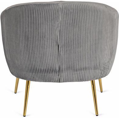 Крісло м'яке STELLA Velvet MEBEL ELITE Сірий фотографія