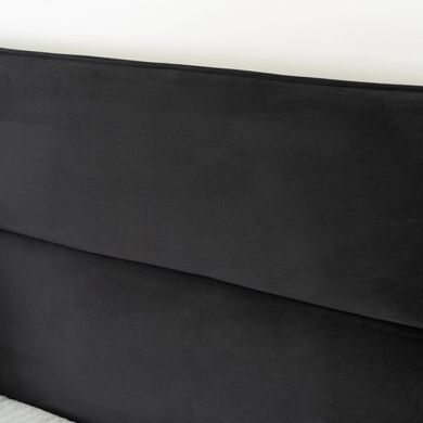 Кровать бархатная MEBEL ELITE BOND Velvet 160x200см Черный фотография