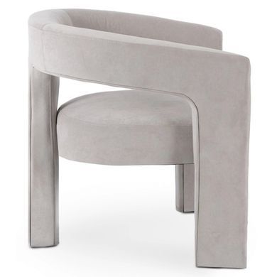 Крісло м'яке MEBEL ELITE LILLE Velvet Сірий фотографія