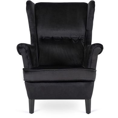 Кресло мягкое бархатное MEBEL ELITE KLARIS 2 Velvet Черный фотография