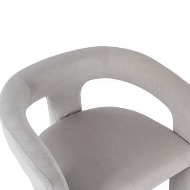 Крісло м'яке MEBEL ELITE LILLE Velvet Сірий фотографія