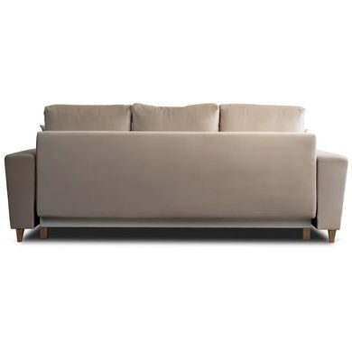 Диван 3-х місний оксамитовий MEBEL ELITE EMIL Velvet 230 см Бежевий фотографія