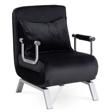 Кресло раскладное MEBEL ELITE BART Velvet&nbsp;Черный фотография
