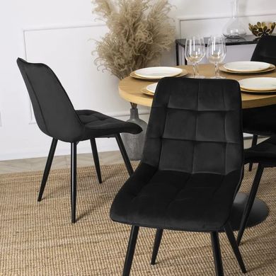 Стул бархатный MEBEL ELITE RIO Velvet, Черный фотография
