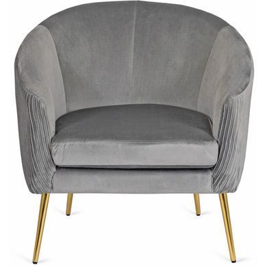 Крісло м'яке STELLA Velvet MEBEL ELITE Сірий фотографія