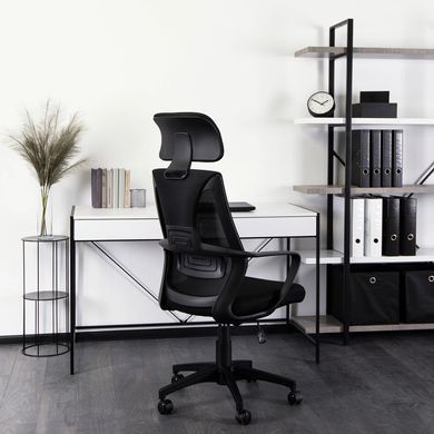 Стілець офісний поворотний MEBEL ELITE STARK Чорний фотографія