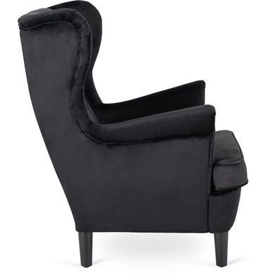 Кресло мягкое бархатное MEBEL ELITE KLARIS 2 Velvet Черный фотография