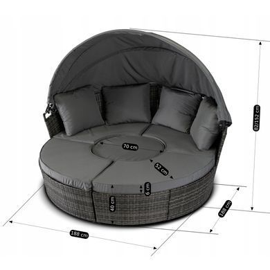 Комплект садових меблів MEBEL ELITE CALIFORNIA Чорний