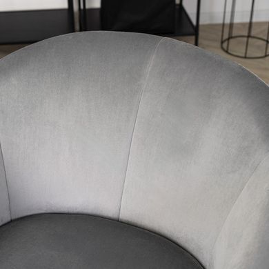 Крісло м'яке STELLA Velvet MEBEL ELITE Сірий фотографія