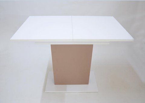 Раскладной стол STOUN B/L Intarsio 100(135)x60 Белая аляска / Лате фотография