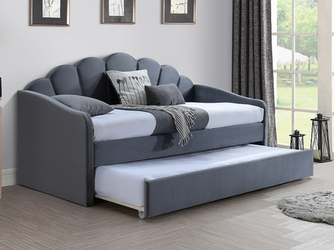 Кровать BELLA Velvet Signal 90x200 Серый фотография