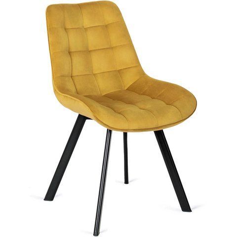Стілець оксамитовий MEBEL ELITE RICK Velvet Гірчиця фотографія