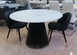 Стіл розкладний TML-655 VETRO 120x120 Білий Мармур