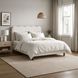Кровать двуспальная MEBEL ELITE IZMIR 160x200 см Кремовая фотография