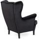 Кресло мягкое бархатное MEBEL ELITE KLARIS 2 Velvet Черный