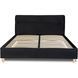 Кровать бархатная MEBEL ELITE BOND Velvet 160x200см Черный