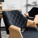 Стілець оксамитовий MEBEL ELITE DAKOTA Velvet, Чорний / Золотий дуб