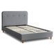 Ліжко оксамитове MEBEL ELITE DENNIS Velvet 120x200 Темно Сірий