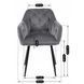 Стул бархатный MEBEL ELITE VIKI Velvet серый