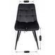 Стул бархатный MEBEL ELITE RIO Velvet, Черный