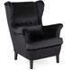 Кресло мягкое бархатное MEBEL ELITE KLARIS 2 Velvet Черный