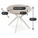 Стол раскладной круглый MEBEL ELITE LUGO 90(190)х90 см Кашемир/белый