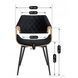 Стілець оксамитовий MEBEL ELITE DAKOTA Velvet, Чорний / Золотий дуб