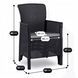 Комплект садовой мебели MEBEL ELITE ARGOS 160-240 FRESNO 8 орех/черный