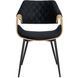 Стілець оксамитовий MEBEL ELITE DAKOTA Velvet, Чорний / Золотий дуб