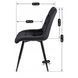 Стул бархатный MEBEL ELITE RIO Velvet, Черный