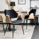 Стілець оксамитовий MEBEL ELITE DAKOTA Velvet, Чорний / Золотий дуб