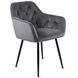 Стул бархатный MEBEL ELITE VIKI Velvet серый