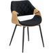 Стул бархатный MEBEL ELITE DAKOTA Velvet, Черный / Золотой дуб фотография