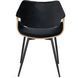 Стілець оксамитовий MEBEL ELITE DAKOTA Velvet, Чорний / Золотий дуб
